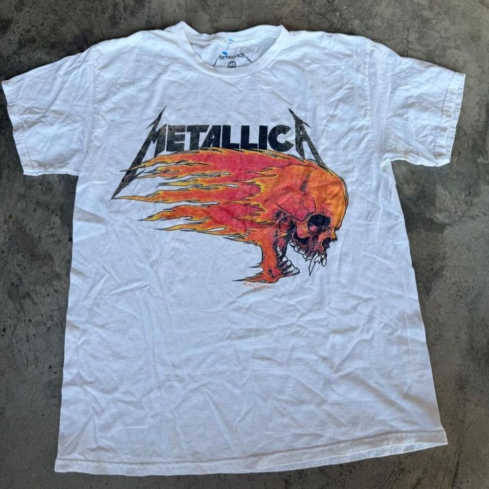 Metallica Men's White T-shirt